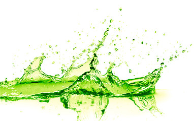 Wall Mural - lime drink splash