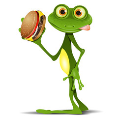 Wall Mural - Frog and Cheeseburger