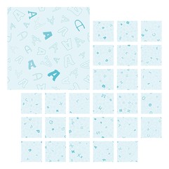 Aufkleber - seamless pattern with characters A - Z