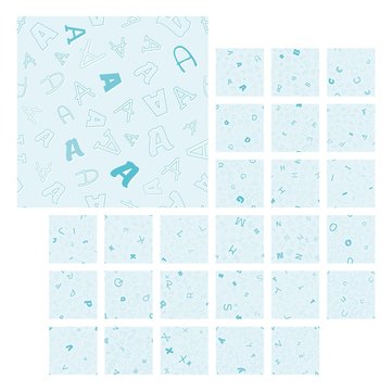 seamless pattern with characters A - Z