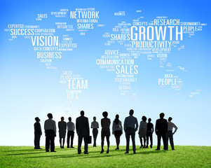 Wall Mural - Global Business People Corporate Community Success Growth Concep