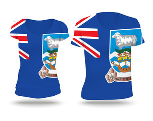 Flag shirt design of Falkland Islands