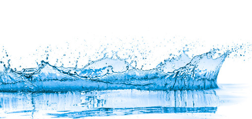 Wall Mural - blue water splash, isolated