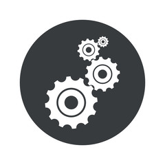Poster - Monochrome round settings icon