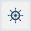 marine steering wheel vector icon