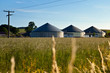 Bio gas plant in a field