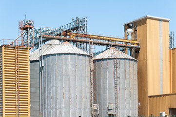 Canvas Print - Storage facility cereals, and bio gas production