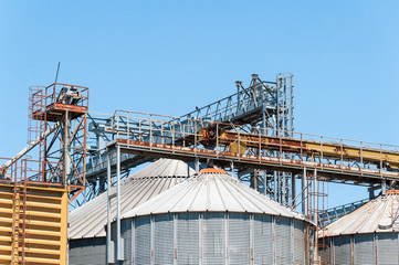 Canvas Print - Storage facility cereals, and bio gas production