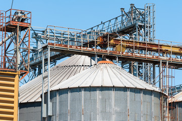 Canvas Print - Storage facility cereals, and bio gas production