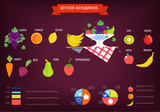 Fototapeta Pokój dzieciecy - infographics flat vector food with still life