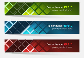 Poster - web header, set of vector banner