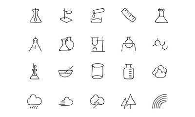 Science Hand Drawn Doodle Icons 6
