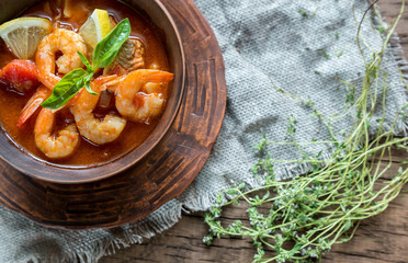 Sticker - Spicy french soup with seafood