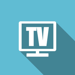 Aufkleber - tv flat icon television sign