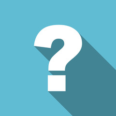 Poster - question mark flat icon ask sign