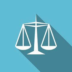 Leinwandbilder - justice flat icon law sign