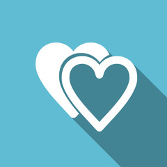 Poster - love flat icon sign hearts symbol