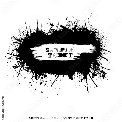 Obraz na plátne  Grunge splatter card.