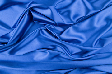Wall Mural - Blue silk drapery. 