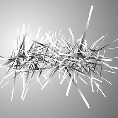 Leinwandbilder - Artistic abstract vector. Random overlapping lines, stripes, sca