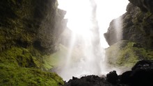 Kvernufoss - Iceland Behind A Waterfall 