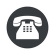 © ylivdesign - Monochrome round phone icon