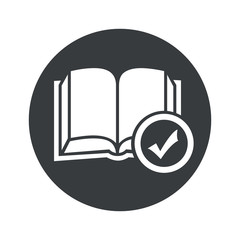 Poster - Monochrome round select book icon