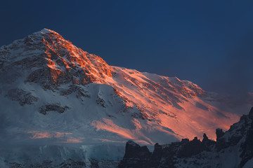 Wall Mural - Kambachen Peak (7,903 m).Nepal, Kangchenjunga region, view of Kambachen Peak (7,903 m) from Kangchenjunga North Base Camp (5,329 m)