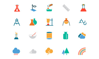 Science Colored Vector Icons 6
