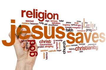 Jesus saves word cloud