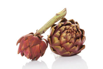 Canvas Print - Fresh artichoke isolated.