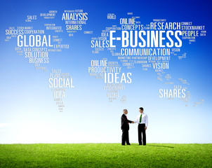 Wall Mural - E-Business Global Business Commerce Online World Concept