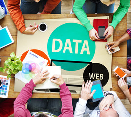 Poster - data network web internet connection global concept