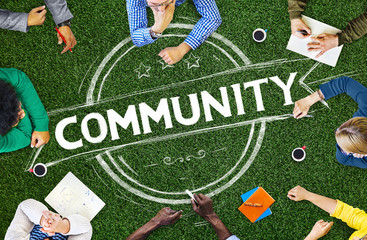 Wall Mural - Community Citizen Diversity Connection Communication Concept