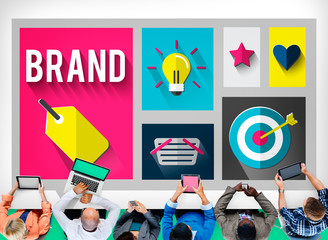 Wall Mural - Brand Branding Marketing Ideas Creative Concept