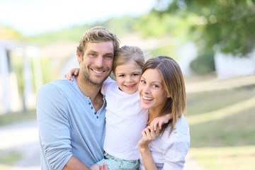 Portrait of happy family having fun together