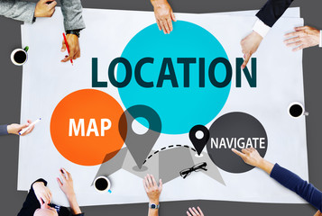 Poster - Location Destination Navigation Map Direction Concept
