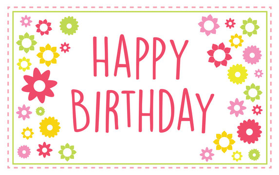 Happy birthday greeting card design