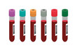 Blood test tubes vector image 