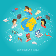 Internet Concept Isometric