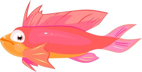 Sticker - pink sea fish