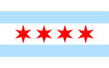 Fototapeta Dmuchawce - Chicago flag