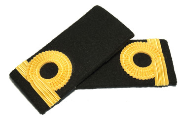 Isolated Navy epaulet rank sign