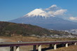 Tomai expressway and  Mountain fuji at Shizuoka prefecture.