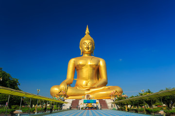 The Biggest Buddha statue at Wat Muang Ang thong temple in Thailand