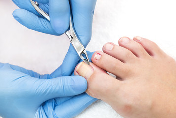 process of pedicure at beauty salon body