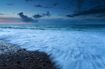 Wall Mural - Atlantic ocean waves in dusk