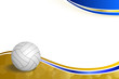 Background abstract sport volleyball blue yellow ball frame illustration vector
