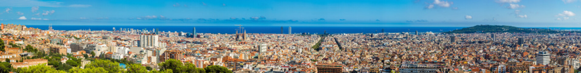 Panoramic view of Barcelona