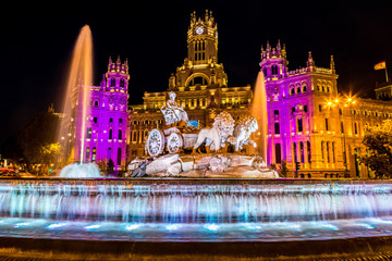 Fototapete - Cibeles fountain  in Madrid